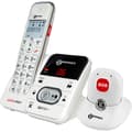 Miniatyrbild 1 av 4: Geemarc AMPLIDECT 295 SOS-Pro Trådlös seniortelefon Telefonsvarare, inkl. nödsändare Belyst display Vit
