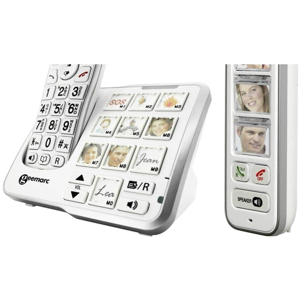 Geemarc Mobility Pack Foto Trådlös telefon analog Telefonsvarare, Kamera knapp, Handsfree, kompatibel med hörapparater