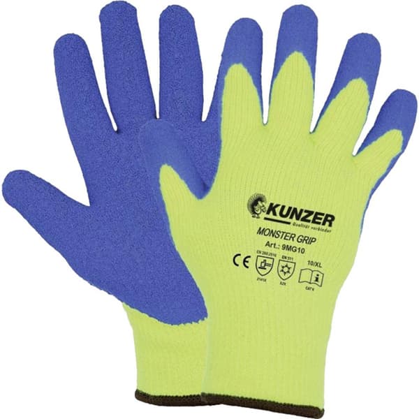 Kunzer 9MG10 Latex Arbetshandske Storlek (handskar): 10, XL EN 388, EN 407 1 par