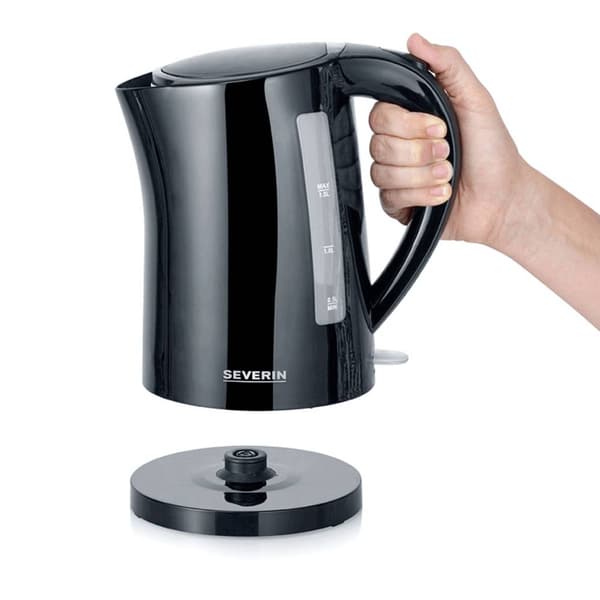 Severin 3498 Vattenkokare sladdlös Svart Kapacitet: 1.5 l