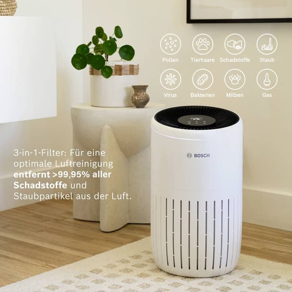 Bosch Home Comfort 7733701943 Air 4000 Luftrenare 62 m² Vit, Svart