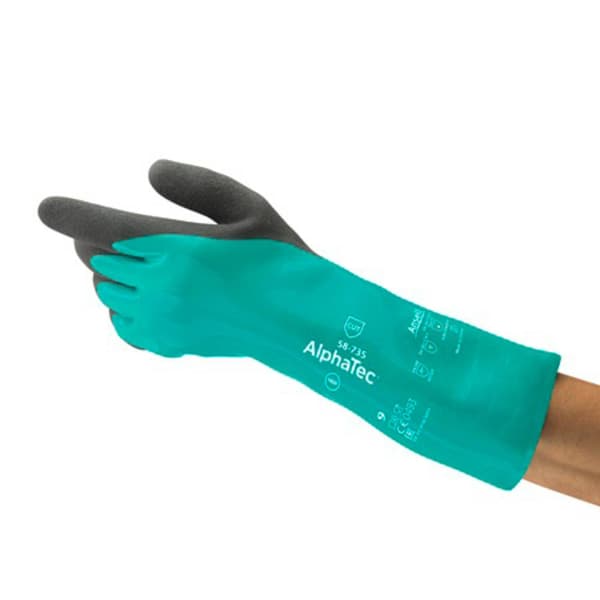 Ansell 58735070 AlphaTec® Kemikaliehandskar Storlek (handskar): 7 EN 388:2016, EN 407:2020, EN 21420:2020, EN 374-1:201