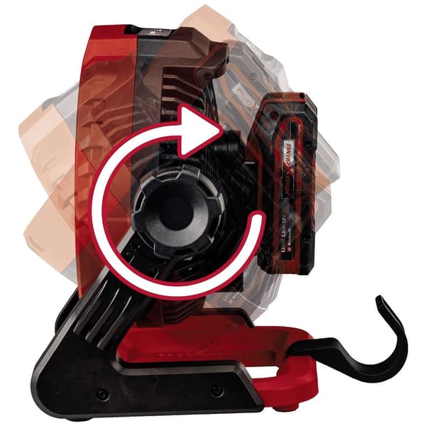Einhell GE-CF 18/2200 Li Power X-Change Batteridriven fläkt Röd Batteridrift möjlig , Väggmontering