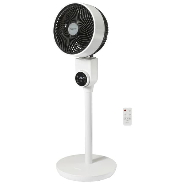 Sygonix Stående fläkt 50 W (Ø x H) 250 mm x 880 mm Vit
