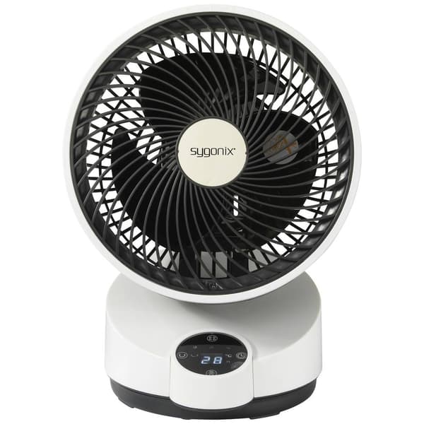 Sygonix Bordsfläkt 50 W (Ø x H) 250 mm x 318 mm Svart, Vit