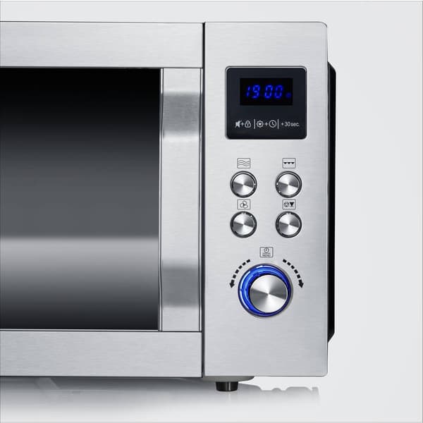 Severin MW 7777 Mikrovågsugn Rostfritt stål, Svart (matt) 900 W Grillfunktion