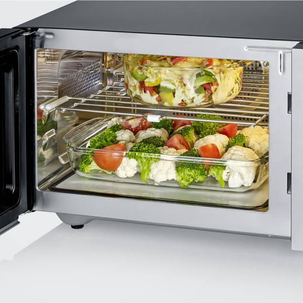 Severin MW 7777 Mikrovågsugn Rostfritt stål, Svart (matt) 900 W Grillfunktion