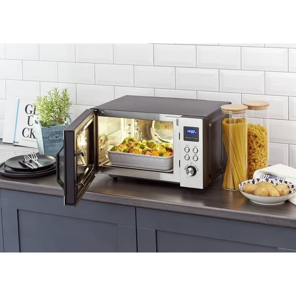 Severin MW 7777 Mikrovågsugn Rostfritt stål, Svart (matt) 900 W Grillfunktion
