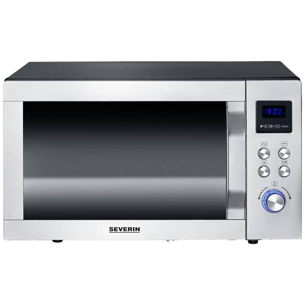 Severin MW 7777 Mikrovågsugn Rostfritt stål, Svart (matt) 900 W Grillfunktion