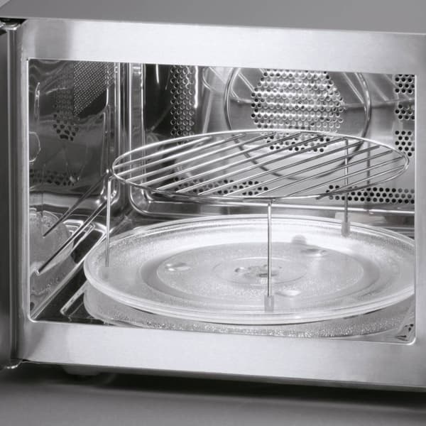 Severin MW 7775 Mikrovågsugn Silver-svart 900 W Varmluftsfunktion, Grillfunktion