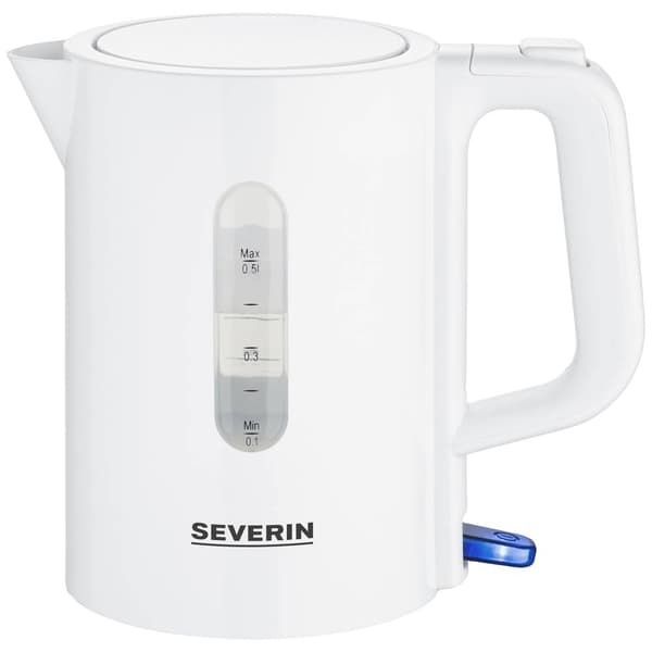 Severin WK 3462 Vattenkokare sladdlös, Överhettningsskydd, BPA-fri Vit Kapacitet: 0.5 l