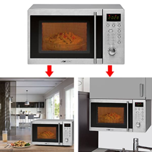 Clatronic MWG 778 U Mikrovågsugn Rostfritt stål 800 W Fristående
