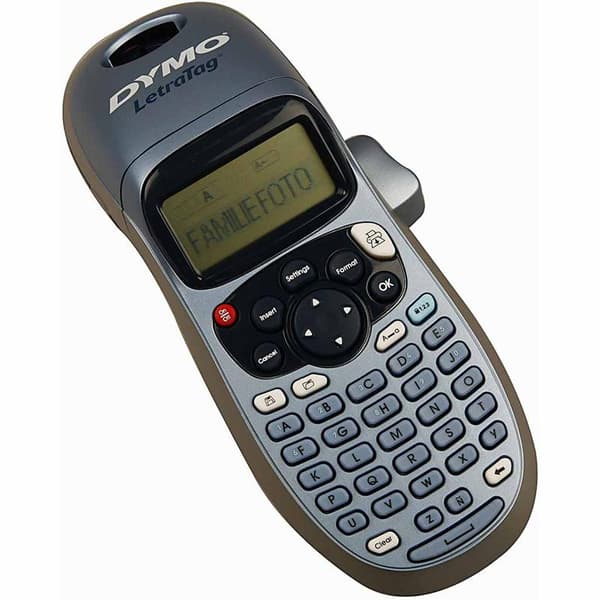 Dymo Letra Tag LT-100H - 1 rulle papperstejp Svart, Blå