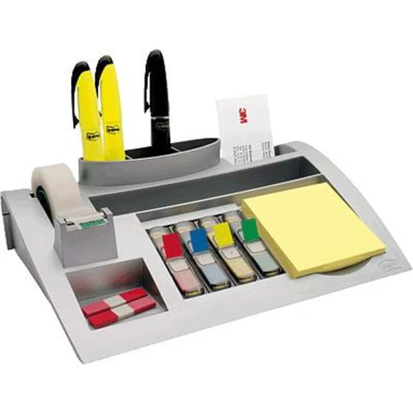 Post-it Desk Organizer C50 7000062207 Skrivbordsorganiserare Silver (metallic) Ytantal: 7