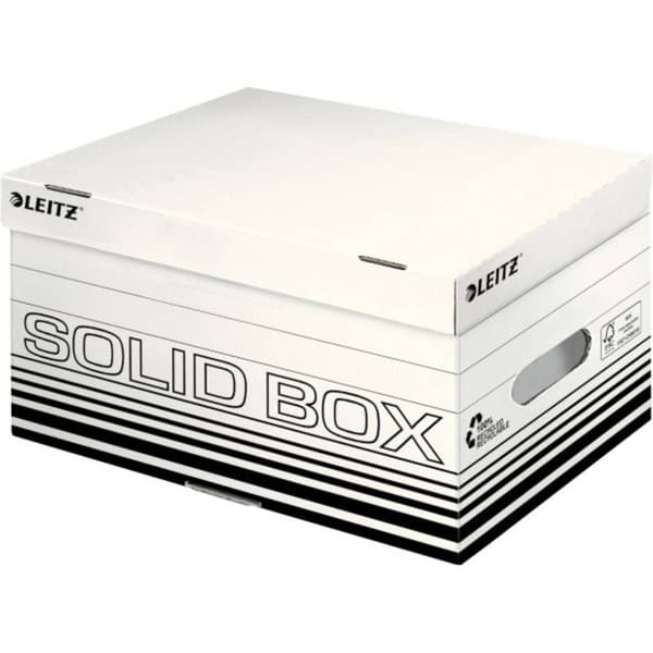 Leitz Arkivbox 6117-00-01 265 mm x 195 mm x 370 mm Kartong Vit, Svart 10 st