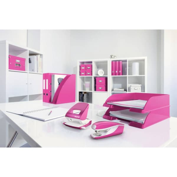 Leitz 5502 New NeXXt WOW 55021023 Häftapparat Rosa (metallic) Inskrivningsansträngning: 30 s. (80 g/m²)