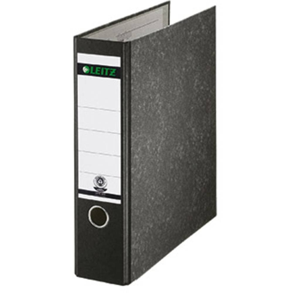 Leitz pärm 80mm DIN A4 gråpapp, återvunnen, lamineringsmaterial på utsidan: papper svart