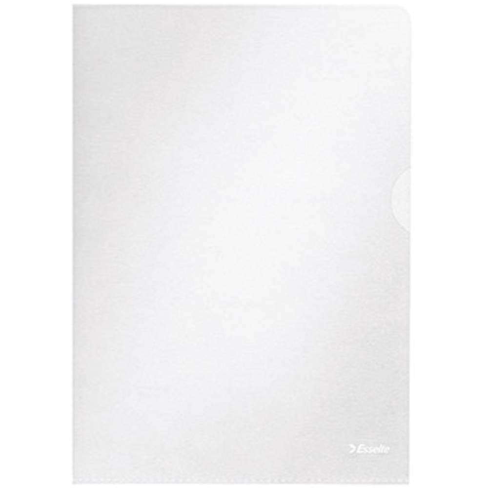Esselte plastficka Standard Plus DIN A4 öppning upptill och till höger dokumentäkta polypropylen transparent grynig 100