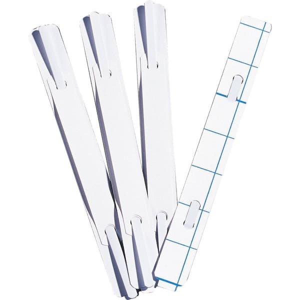 Häftremsor 2 x 15 cm (B x H) plast vit 100 st./förp.