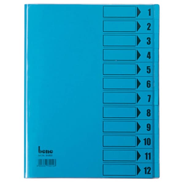 Bene 084800BL Ordningsmapp Blå DIN A4 PVC Ytantal: 12