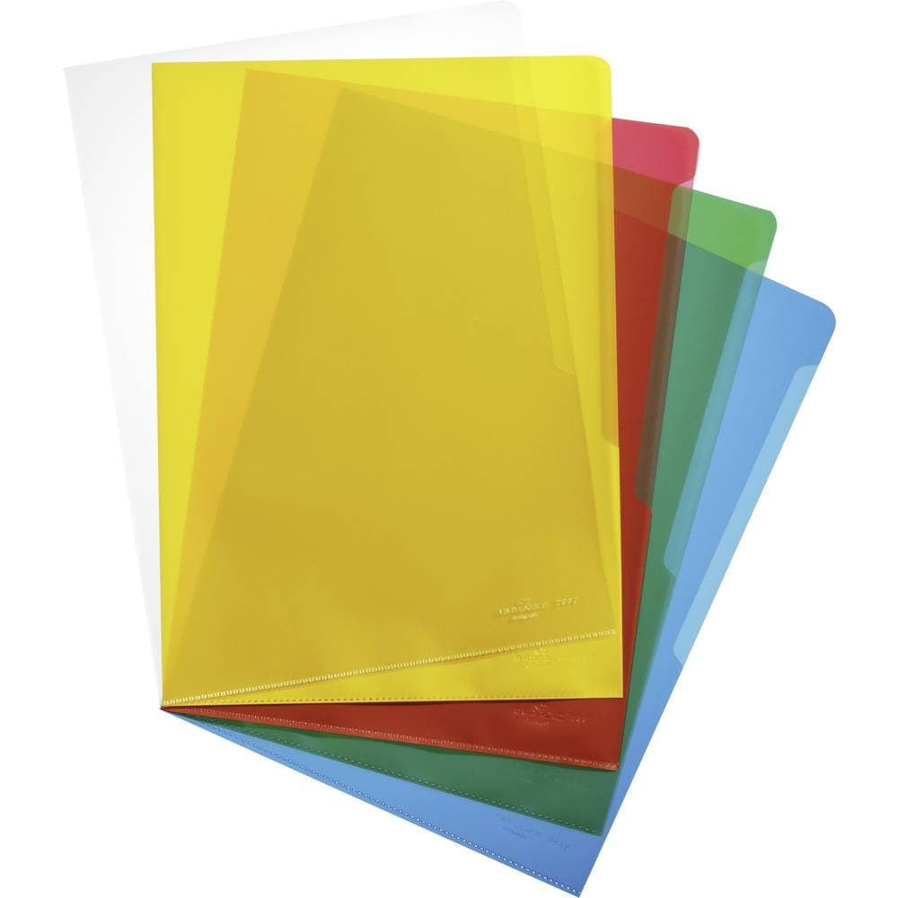 Durable Genomskinlig plastficka 2337 DIN A4 Polypropylen 0.12 mm Transparent, Gul, Röd, Grön, Blå 233700 100 st