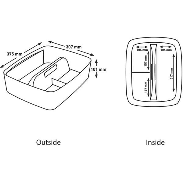 Leitz Förvaringsskål MyBox 5322 Vit (B x H x D) 307 x 101 x 375 mm 1 st