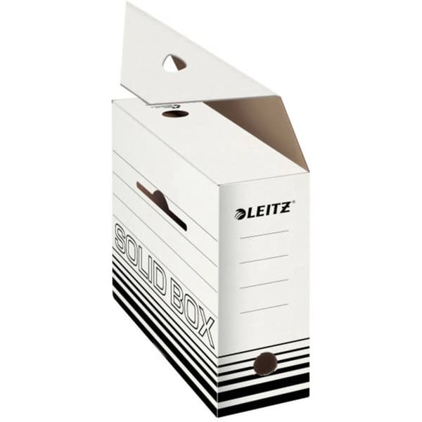 Leitz Arkivbox 6128-00-01 100 mm x 257 mm x 330 mm Kartong Vit, Svart 10 st