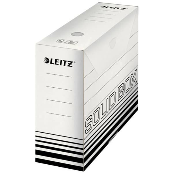 Leitz Arkivbox 6128-00-01 100 mm x 257 mm x 330 mm Kartong Vit, Svart 10 st