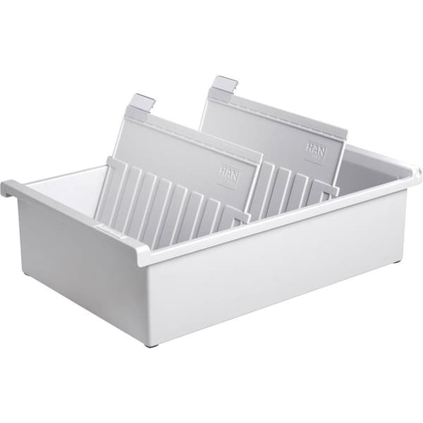 HAN registerlåda DIN A5 tvärliggande format/955-0 -11ljusgrå plast 228x320x96mm