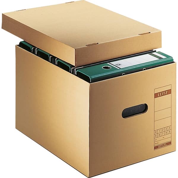 Leitz Arkivbox 6081-00-00 340 mm x 275 mm x 455 mm Wellpapp Naturbrun 1 st