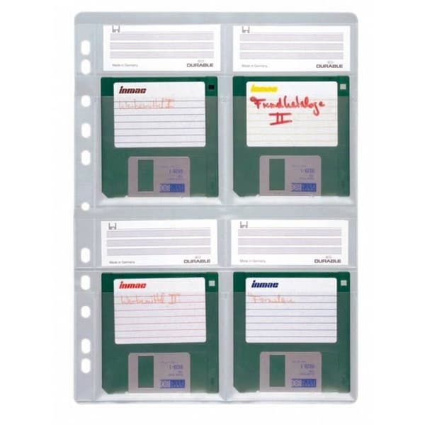 Durable Diskett-mapphölje 4 disketter 3,5 tum Transparent 5 st 524319