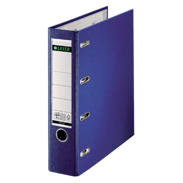Leitz Dubbelpärm 1012 2 x DIN A5 tvärs Bredd baksida: 75 mm Blå 4 byglar 10120035