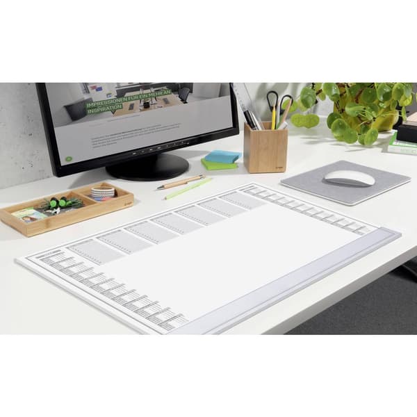 Sigel Protect HO366 Skrivunderlägg 2-årskalender Grå (B x H) 595 mm x 410 mm