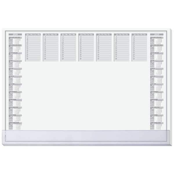 Sigel Protect HO366 Skrivunderlägg 2-årskalender Grå (B x H) 595 mm x 410 mm