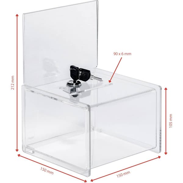 Sigel Action box med insats, lås VA151 Transparent (B x H x D) 150 x 150 x 212 mm 1 st