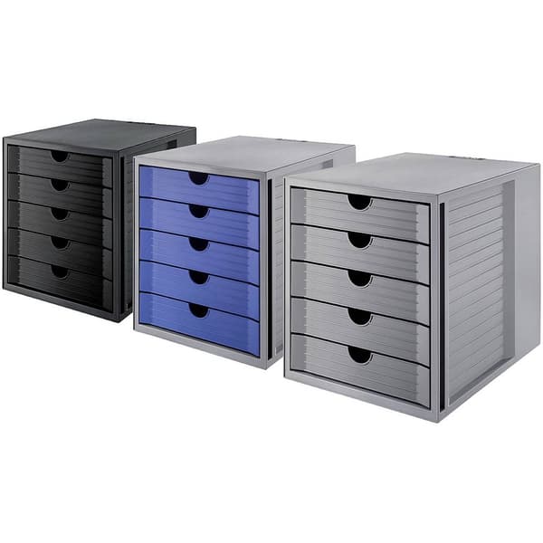 HAN SYSTEMBOX KARMA 14508-13 Byrålådebox Svart DIN A4 , DIN C4 Antal lådor: 5