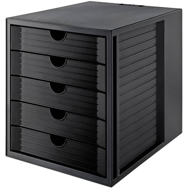 HAN SYSTEMBOX KARMA 14508-13 Byrålådebox Svart DIN A4 , DIN C4 Antal lådor: 5