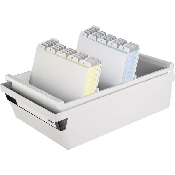 HAN 955-11 955-11 Kartoteksbox Ljusgrå max. antal kort: 1.300 kort DIN A5 tvärs