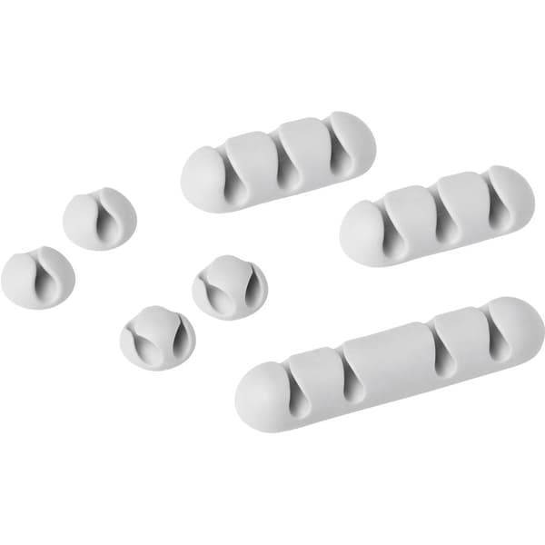 Durable Kabelklämma, set CAVOLINE® CLIP MIX 504110 7 st Grå