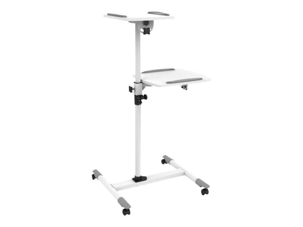 TECHly - Vogn - for projektor / notebook - tre, stål - grå, hvit