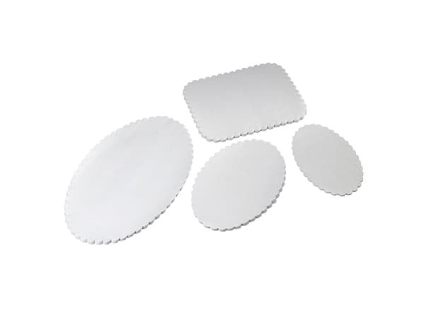 Fadpapir 36x55 cm Oval Præget Hvid,500 stk/pk