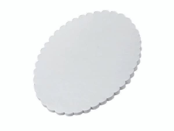 Fadpapir 19x29 cm Oval Præget Hvid,500 stk/pk