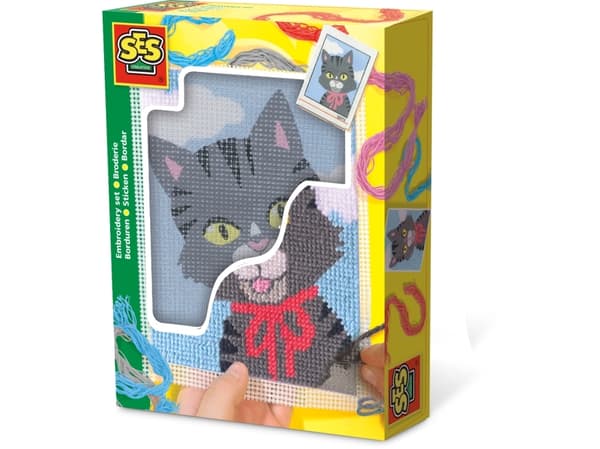 SES Creative Children's Embroidery Cat