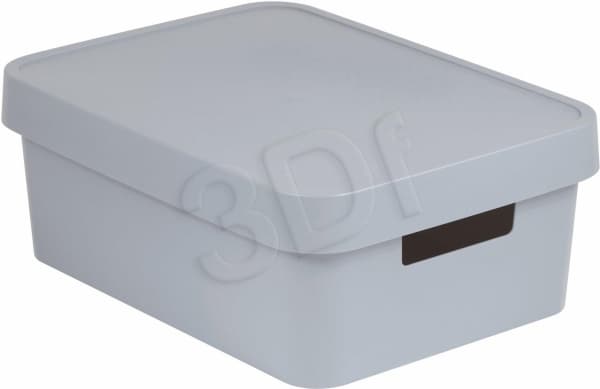 Curver INFINITY 11L Vaaleanharmaa säiliö kannella - 229246