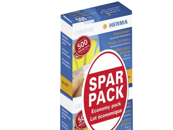 HERMA fotolim i sparepakke, diskdisplay én side klar til å festes, én side med beskyttelsespapir - 20 stk (9370)