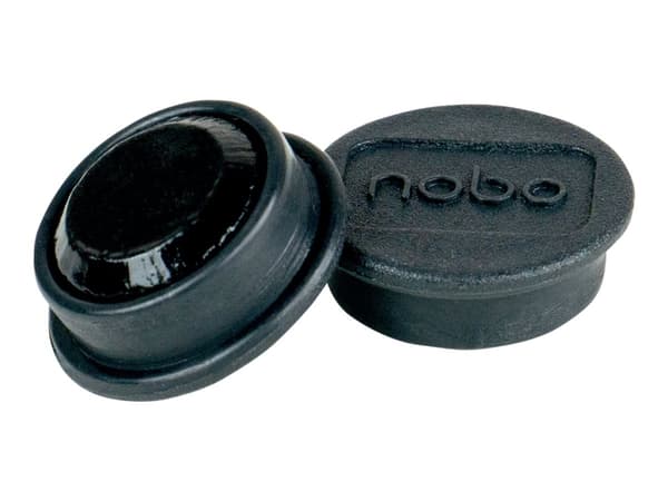 Nobo - Magnet - 2 cm diameter - svart (en pakke 8) - for P/N: 1900925, 1900933, 1900940, QB05142AS, QB05442ASTD, QB05742C, QBPE1812, QBPE9060