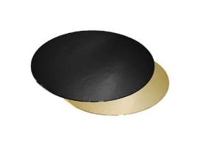 Kagepap Ø280 mm 1100g Sort/Guld - (100 stk.)