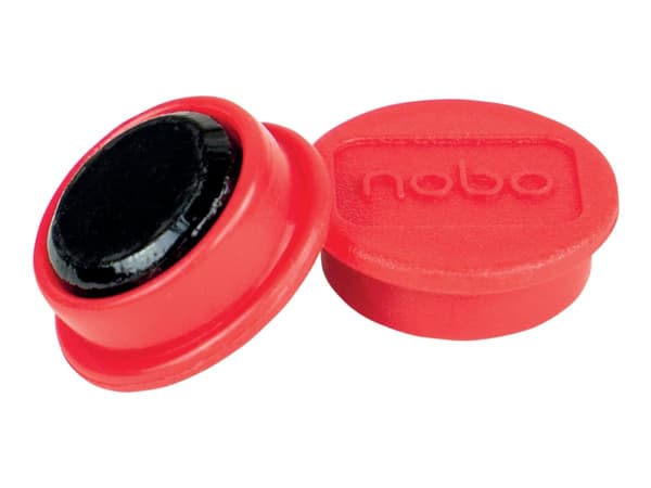 Nobo - Magnet - 2 cm diameter - rød (en pakke 8) - for P/N: 1900930, 1901043, 1902454, 1902455, Q18090MB, QB05442CD, QBPE1290, QBPE1812, QBPE9060