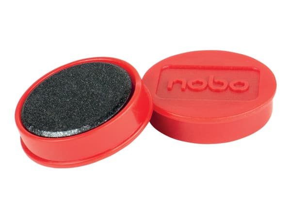 Nobo - Magnet - 3 cm diameter - rød (en pakke 4) - for P/N: 1900925, 1900933, 1900940, 1901567, QB05742C, QBPE1812, QBPE9060, QMMP150
