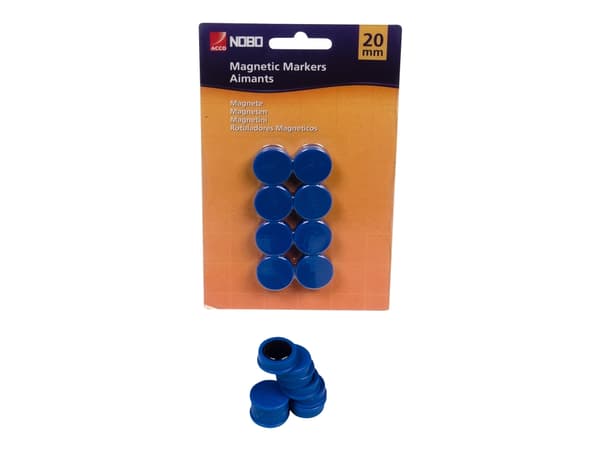 Magneetit 20mm Nobo blue pk/8 - (10 kpl)
